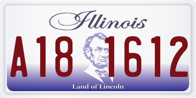 IL license plate A181612