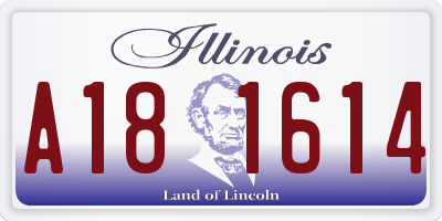 IL license plate A181614