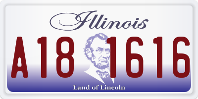 IL license plate A181616