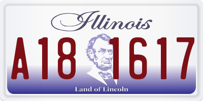 IL license plate A181617