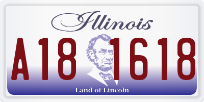 IL license plate A181618