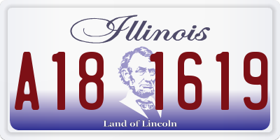 IL license plate A181619