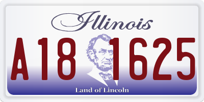 IL license plate A181625