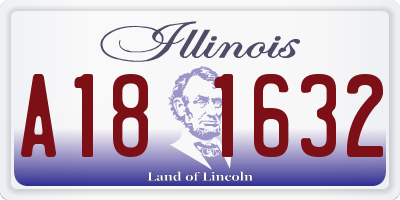IL license plate A181632