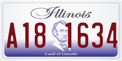 IL license plate A181634