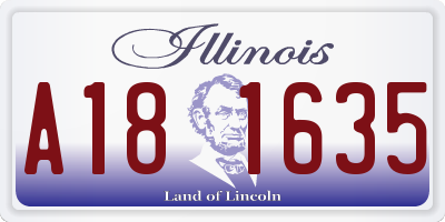 IL license plate A181635