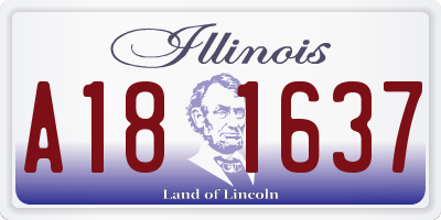 IL license plate A181637