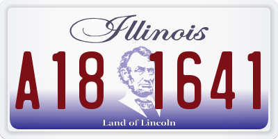 IL license plate A181641