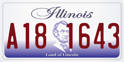 IL license plate A181643