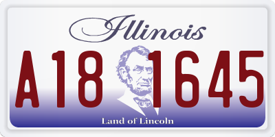 IL license plate A181645