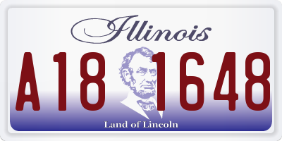 IL license plate A181648