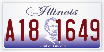 IL license plate A181649