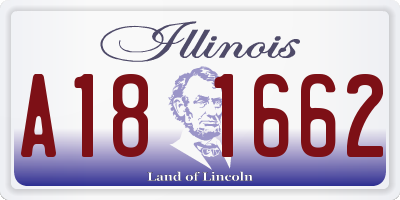 IL license plate A181662