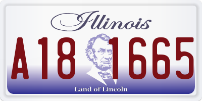 IL license plate A181665