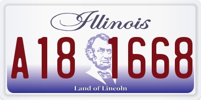 IL license plate A181668