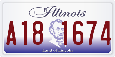 IL license plate A181674