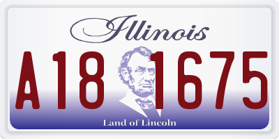 IL license plate A181675