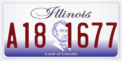 IL license plate A181677