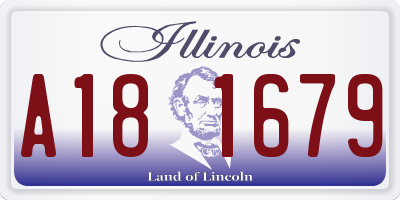 IL license plate A181679