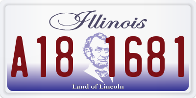 IL license plate A181681