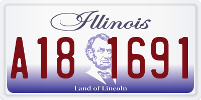 IL license plate A181691