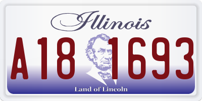 IL license plate A181693