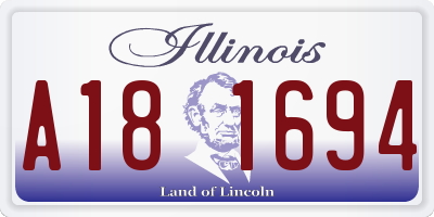 IL license plate A181694