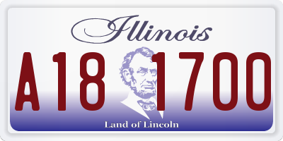 IL license plate A181700