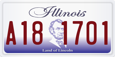 IL license plate A181701