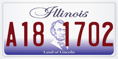 IL license plate A181702