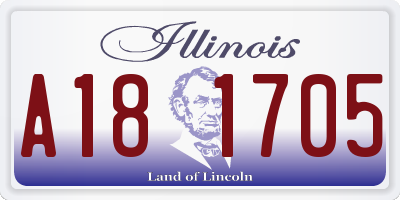 IL license plate A181705
