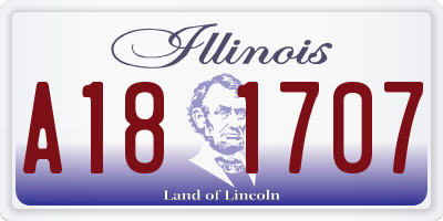 IL license plate A181707