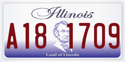 IL license plate A181709