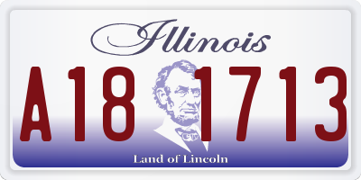 IL license plate A181713