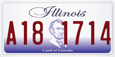IL license plate A181714