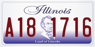 IL license plate A181716