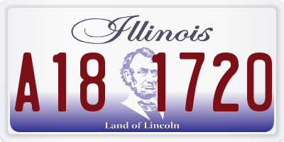IL license plate A181720