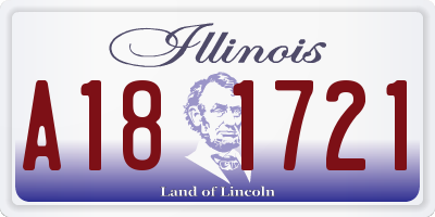 IL license plate A181721