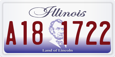 IL license plate A181722