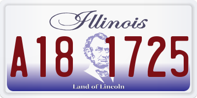 IL license plate A181725