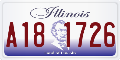 IL license plate A181726