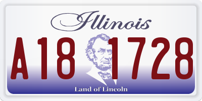 IL license plate A181728