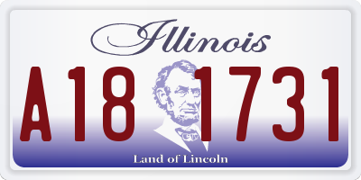 IL license plate A181731
