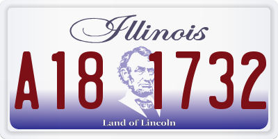 IL license plate A181732