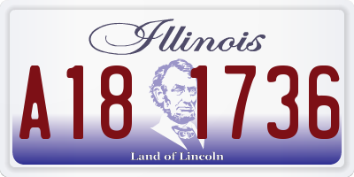 IL license plate A181736