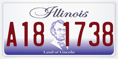 IL license plate A181738
