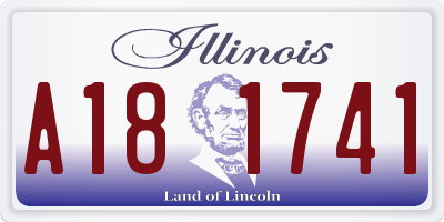 IL license plate A181741