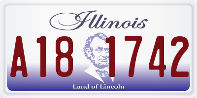 IL license plate A181742