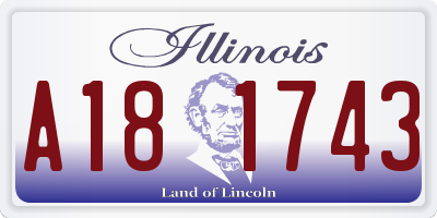 IL license plate A181743