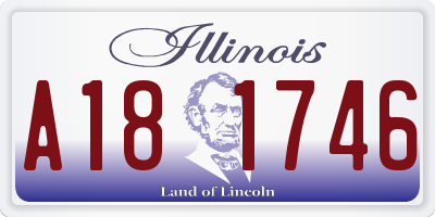 IL license plate A181746